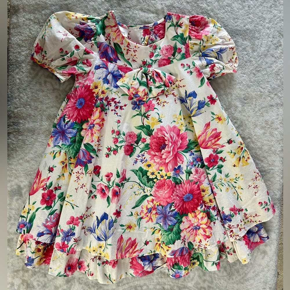 Vintage New York Bonnie Jean Dress Floral Short Sleeve